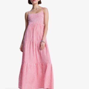 Vestito cotone 
Rosso a righe