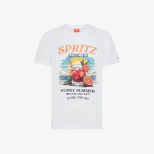 T-shirt grafica
Bianco azzurro