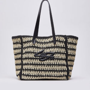 Tote bag in paglia
Nero