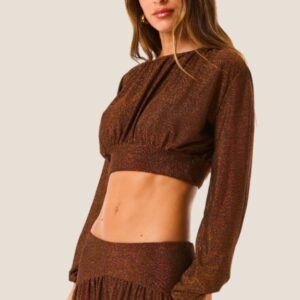 Crop top lurex
Bronzo