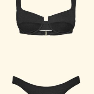 Bikini Donna F**K Reggiseno con Ferretto e Slip Brasiliano
Nero
